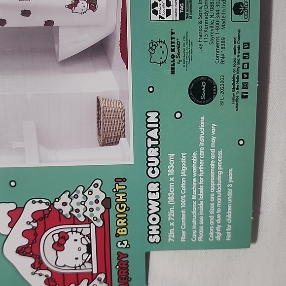 Hello Kitty Shower Curtain NEW Christmas 🎄 - Picture 5 of 6